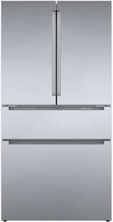 The smart fridge will always assist you to maintain the refrigerator well stocked with fresh food. Bosch B36cl80ens 36 Inch Counter Depth French Door Smart Refrigerator With Home Connect Dual Freezer Drawers Ice Maker Touch Control Panel Recessed Led Light Vitafreshpro Dual Evaporators Multiairflow And Humidity Controlled Drawers Integrated