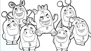 Oddbod in a pink fur suit. Oddbods Coloring Pages Coloring Home