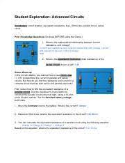 Maybe you would like to learn more about one of these? Student Exploration Advanced Circuits Pdf Student Exploration Advanced Circuits Vocabulary U200b U200b Circuit Breaker Equivalent Resistance Fuse Ohm U2019s Course Hero