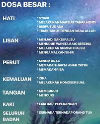 Menjelaskan dalam haditsnya, barangsiapa mendatangi dukun peramal dan bertanya kepadanya tentang sesuatu (lalu mempercayainya) maka shalatnya namun, termasuk dosa besar apabila kita mendurhakai orang tua, termasuk mencaci maki, membuat orang tua sedih, membuat orang tua. Dosa Dosa Besar Video Kuliah Agama Facebook