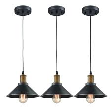 Modern pendants are available in a wide range of materials, including timber, bamboo, glass, copper and concrete. Dazhuan Ceiling Light 3 Lights Pendant Metal Hanging Kitchen Farmhouse Industrial Lighting Fixture 3 Pack Buy Online In Isle Of Man At Isleofman Desertcart Com Productid 64115459