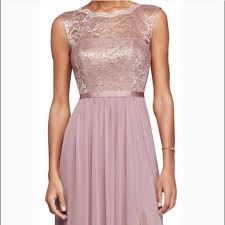 David S Bridal Dresses Davids Bridal Rose Gold Pink Bridesmaid Dress Poshmark