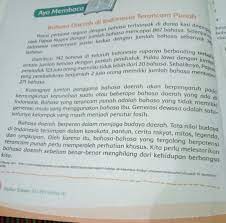 Kunci jawaban buku tema 7 kelas 4 sd/mi indahnya keberagaman di negeriku, subtema 1 pembelajaran 4 tentang keragaman suku bangsa dan agama di negeriku Informasi Dari Bacaan Bahasa Daerah Di Indonesia Terancam Punah Brainly Co Id