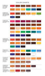 Fiebings Leather Dye Color Chart Leather Furniture