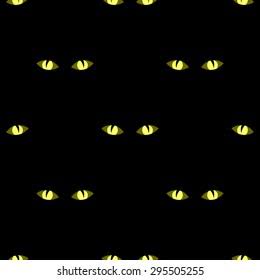 Seamless Pattern Scary Yellow Eyes Glowing Stock Vector (Royalty Free)  295505255 | Shutterstock