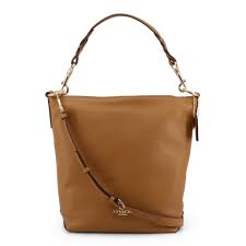 coach brown pebble leather abby duffle shoulder bag