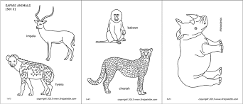 The spruce / wenjia tang take a break and have some fun with this collection of free, printable co. Safari Or African Savanna Animals Free Printable Templates Coloring Pages Firstpalette Com