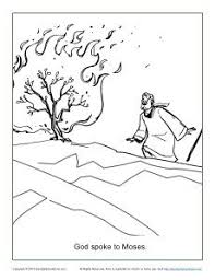 Moses And The Burning Bush Coloring Page Bible Coloring Pages Sunday School Coloring Pages Coloring Pages
