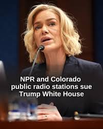 Learn more: https://ow.ly/emVR50VZtML NPR and three Colorado public radio  stations filed suit Tuesday morning in federal court against the Trump  White House over the president's executive order that purportedly bars the  use
