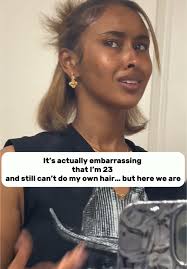 Somali Girl Curly to Straight