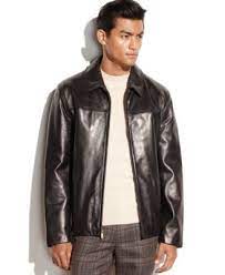 Cole Haan Smooth Leather Jacket Leather Jacket Jackets Leather Jackets Online