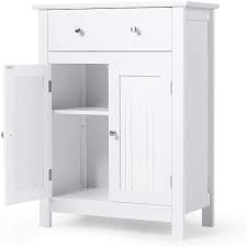 Great savings & free delivery / collection on many items. Amazon Com Tangkula Bathroom Storage Cabinet Free Standing Bathroom Cabinet With Large Drawer 2 Doors Storage Cabinet With 1 Adjustable Shelf 3 Heights Available For Bathroom Living Room White Kitchen Dining
