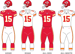 The team colors are red, gold, and white. Kansas City Chiefs Wikipedia