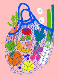 Inclusive Groceries I An Art Print By Subin Yang Graphic Illustration Illustration Art Sketch Book