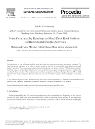 Residential color visualizer project gallery advantages of metal panels warranties contractors & distributors. Pdf Noise Generated By Raindrop On Metal Deck Roof Profiles It S Effect Towards People Activities