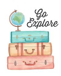 Go Explore Travel Watercolor Art Print By Sarahfrancesart On Etsy Travel Art Print Watercolor Art Prints Travel Drawing