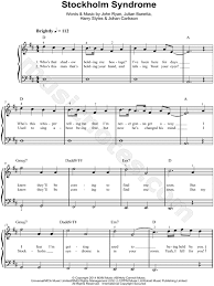 One Direction Stockholm Syndrome Sheet Music Easy Piano Download Print Sheet Music Clarinet Sheet Music Piano Sheet Music