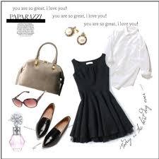 ワンピース ブラック 白シャツのコーディネート詳細 1870829 iqon ファッションアイデア リトルブラックドレス ファッション