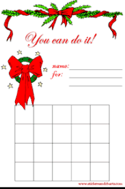 christmas charts for kids reward stamp and sticker charts