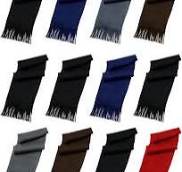 12 Pack Fleece Winter Scarves, Warm Winter Scarf Multi-color Bulk  Wholesale, Unisex Men Women