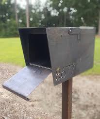 Modern Cascade Mailbox Heavy Duty Industrial Custom Etsy Metal Working Projects Diy Welding Metal Working