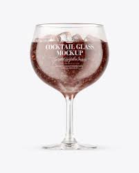 Rum Cola Cocktail Glass Mockup In Cup Bowl Mockups On Yellow Images Object Mockups