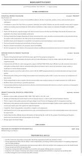 Your working experience and skills plus our functional resume builder. Financial Project Manager Resume Sample Mintresume