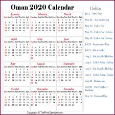 Download the following calendars for free to print at home or at work. Calendar 2020 Oman Oman 2020 Yearly Printable Calendar