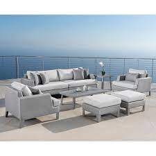 Modern Sling 8 Piece Seating Set Aluminum Furniture Outdoor Furniture Sets Furniture Sets