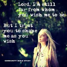 Lord Shape Me As You Wish Wont He Do It Trust Yourself Bible Study
