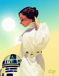 Princess Leia R2 D2 Art By Gerardo Escamilla Star Wars Fan Art Princess Leia Art Star Wars Art