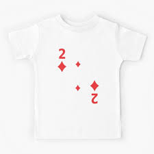 Vintage double deck playing cards chinese costumes winterthur museum 1984 spain. Two Of Hearts Poker Playing Card Halloween Costume 2 Kids T Shirt By Holidayweek Redbubble