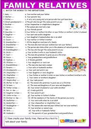 Family Relatives Matching With Key English Esl Worksheets For Distance Learning And Physical Classro You Are The Father Vocabulary Worksheets Learn English