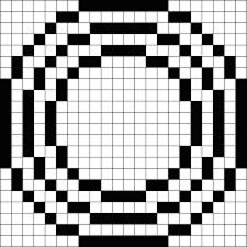 Minecraft grids and our mystery pictures coloring pages are a match made in heaven! Pixel Circles Grid Paint