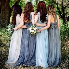 We Love These Billowy Blue Bridesmaid Dresses Image Instagram Bylamour Wedding Bridesmaid Dresses Blue Bridesmaid Dresses Bridesmaid