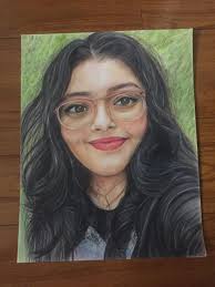 Daughter took mom's coloring table and pencils