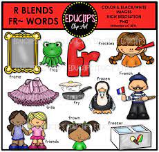 R Blends Fr Words Clip Art Bundle Color And B W Edu Clips Art Bundle Clip Art Father Images