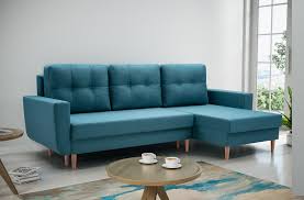 Holzkonstruktion, stahlfedern und polyurethanschaumaufbau mit viscoabdeckung. Ecksofa Only Sofa Couch Mit Schlaffunktion Universelle Ottomane Blau Grau Ebay