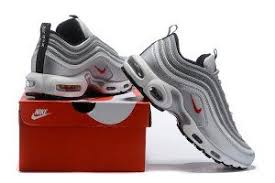 Nike Air Max 97 Plus Tn Metal Silver Red Men S Running Shoes Nike Air Max Nike Air Max Running Nike Air