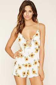 Sunflower Swim Cover Up Romper Swimwear 2000187412 Rompers Fashion Clothes