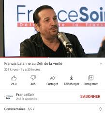 Le coup de gueule et le cri du coeur de francis lalanne dans une émission de patrick sabatier. Raphael Grably En Twitter Je Demande Que Cet Individu Que Ce Blanc Bec Soit Destitue Par Des Moyens Constitutionnels 100 000 Vues En Quelques Heures Pour La Video De Francis Lalanne Sur