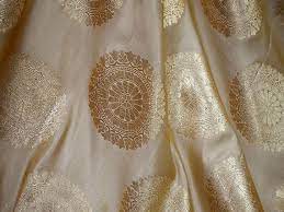 Dark Beige Banarasi Brocade Fabric By The Yard Banaras Bridal Etsy Brocade Fabric Wedding Dress Fabrics Etsy Wedding Dress