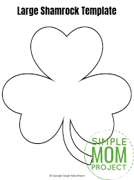Free Printable Shamrock Templates In Small Medium And Large Simple Mom Project Shamrock Template St Patricks Day Crafts For Kids St Patrick S Day Crafts
