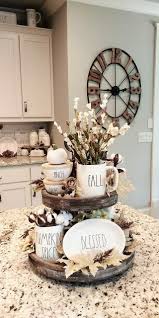 Where to put flowers on a kitchen island? 28 Warm And Inviting Fall Kitchen Decorating Ideas To Diy