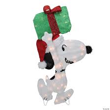 Check spelling or type a new query. Northlight 32 Pre Lit Peanuts Snoopy With A Present Christmas Outdoor Decor