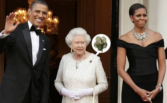 The viral image does not show the Queen wearing Obama gifted brooch - Fact  Crescendo