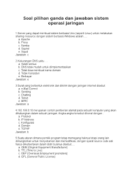 Ujian akhir semester genap smk pgri 2 ponorogo th. Soal Pilihan Ganda Materi Dns Server Jawabanku Id