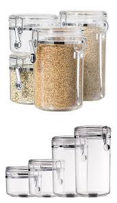 Perfect size for everyday home use, essential for every kitchen. Canisters And Jars 20654 Oggi 4 Piece Acrylic Canister Set With Airtight Lids Original Buy It Now Only 25 99 On Ebay Cani Canister Sets Canisters Jar