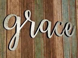 Save 10 Grace Sign Farmhouse Decor Grace Wall Art Rustic Signs Grace Home Decor Metal Words Farmhouse S Metal Flower Wall Decor Metal Words Metal Tree