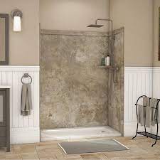 Ceramic tile is ceramic tile. Flexstone Royale Mocha Travertine Panel Kit Shower Wall Surround 60 In X 36 In In The Shower Wall Surrounds Department At Lowes Com